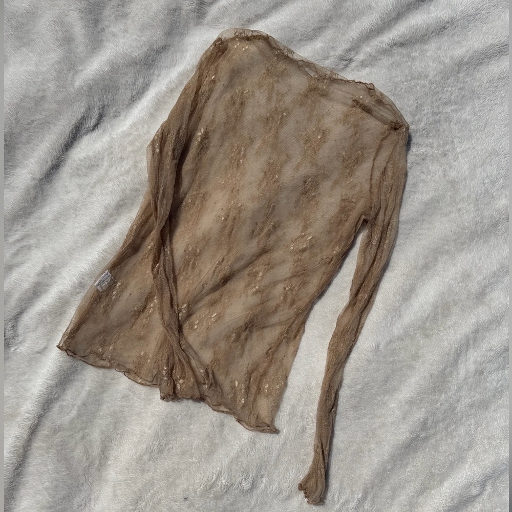 Amazon Women's Long Sleeve Sheer Top